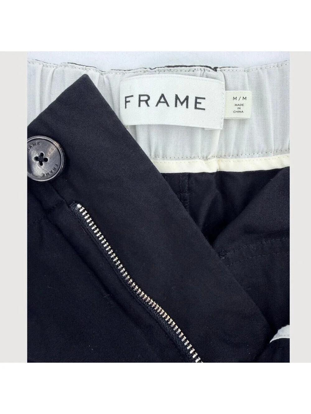 Frame Traveler Cotton Canvas Utility Pants Black Medium